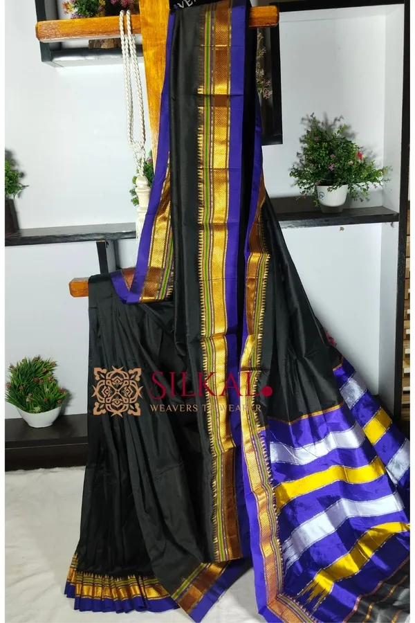 Ilkal_Plain_Mercerised_Silk_Saree_Saree_Code-_SKL1837