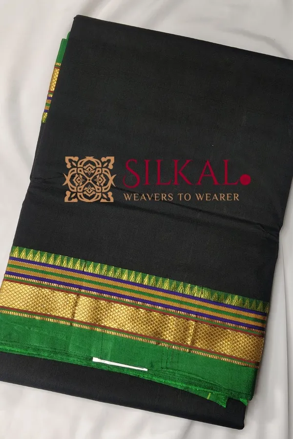 Ilkal_Plain_Mercerized_Silk_Saree_Code-_SKL3074