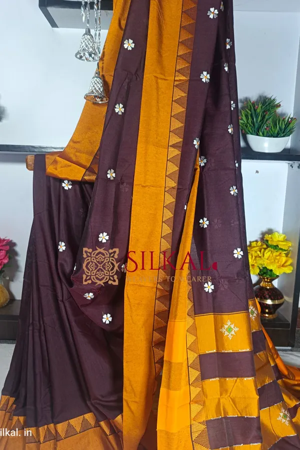 Ilkal_Flower_Butta_Saree_Saree_Code-_SKL1743