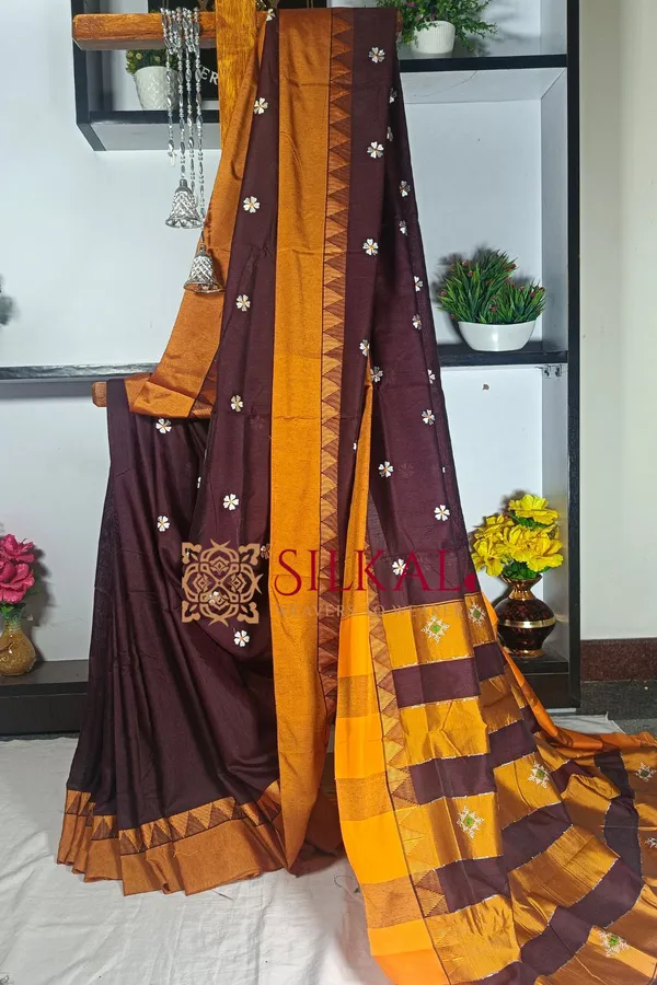 Ilkal_Flower_Butta_Saree_Saree_Code-_SKL1743