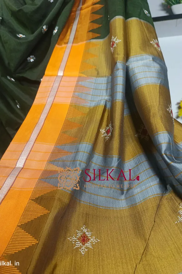 Ilkal_Flower_Butta_Saree,_Saree_Code-_SKL1746