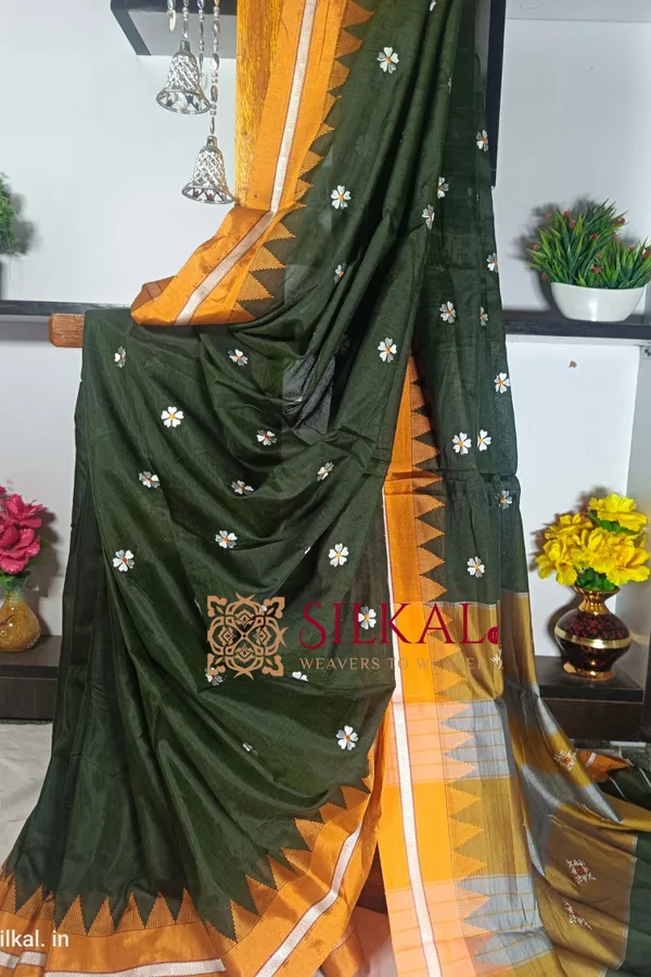 Ilkal_Flower_Butta_Saree,_Saree_Code-_SKL1746