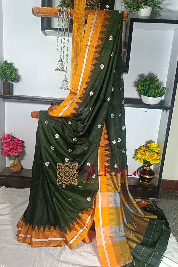 Ilkal_Flower_Butta_Saree,_Saree_Code-_SKL1746