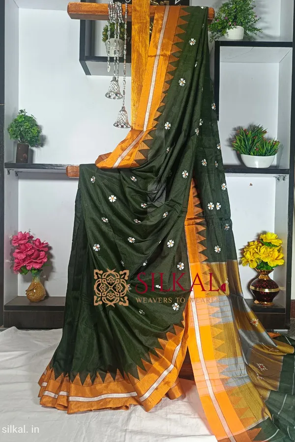 Ilkal_Flower_Butta_Saree,_Saree_Code-_SKL1746