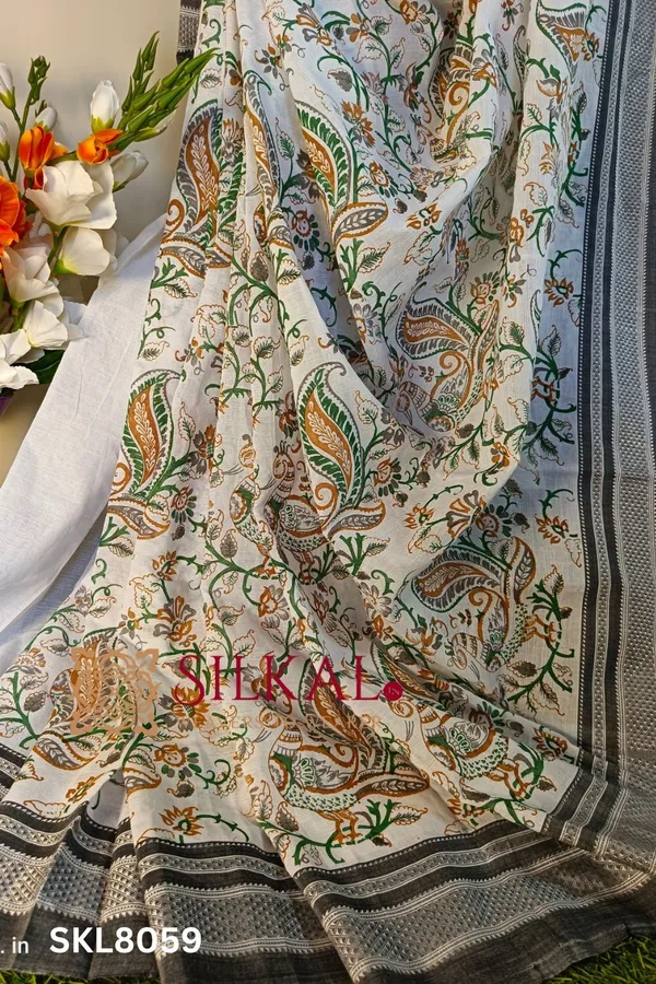Ilkal_Handloom_Cotton_Silk_Print_Saree_Code-_SKL1879