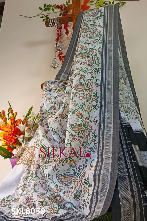 Ilkal_Handloom_Cotton_Silk_Print_Saree_Code-_SKL1879