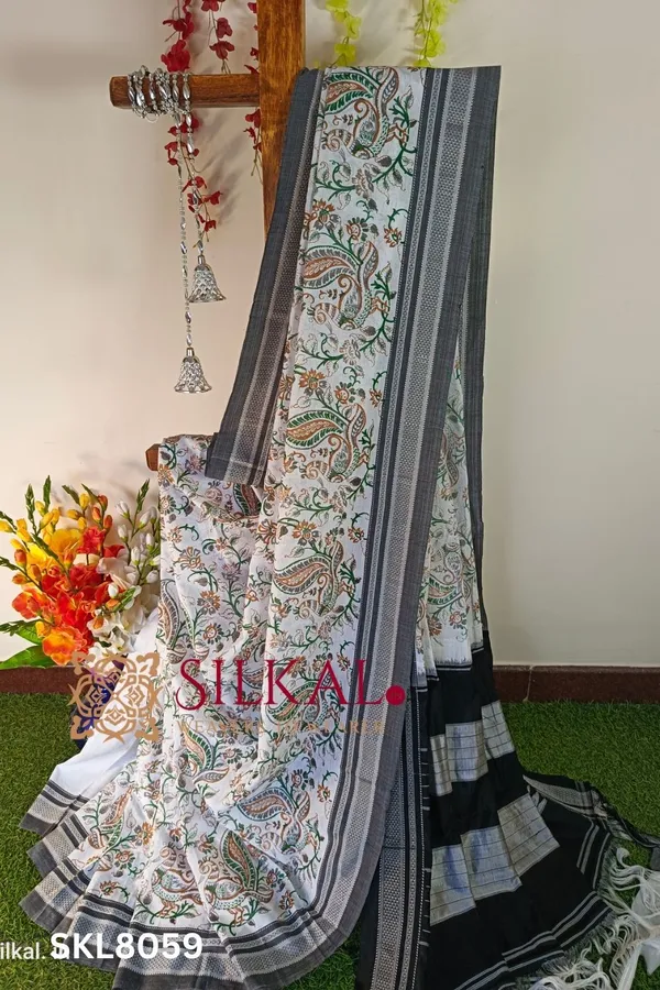 Ilkal_Handloom_Cotton_Silk_Print_Saree_Code-_SKL1879