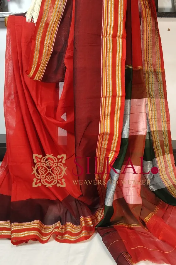 ILKAL_NIB_Cotton_Gomi_Border_Saree_SKL03270