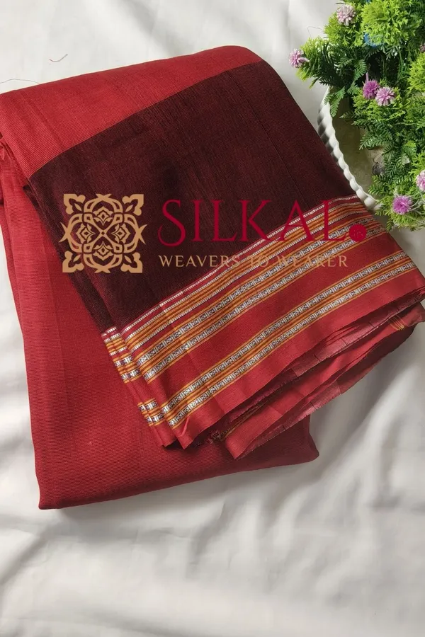 ILKAL_NIB_Cotton_Gomi_Border_Saree_SKL03270