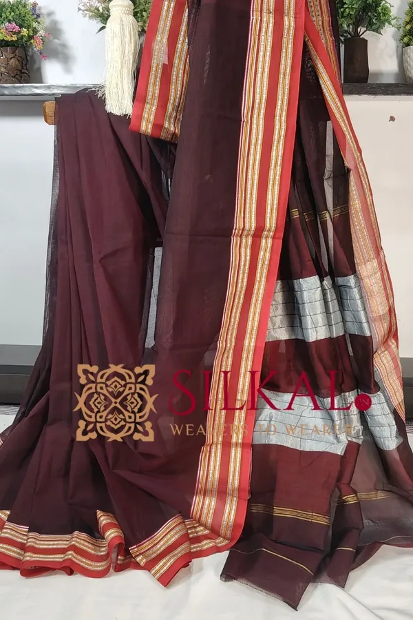 ILKAL_NIB_Cotton_Gomi_Border_Saree_SKL03267