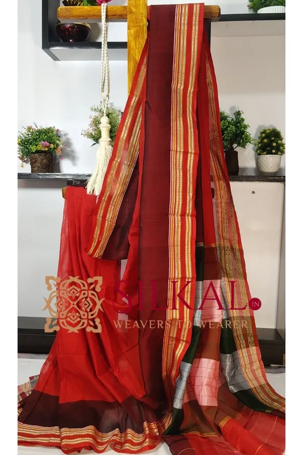 ILKAL_NIB_Cotton_Gomi_Border_Saree_SKL03270