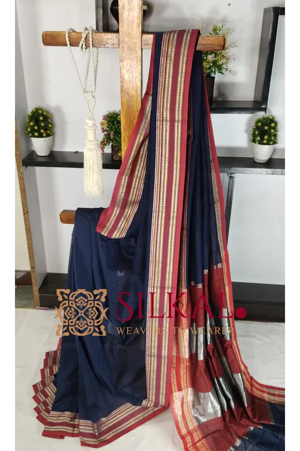 ILKAL_NIB_Cotton_Gomi_Border_Saree_SKL03419