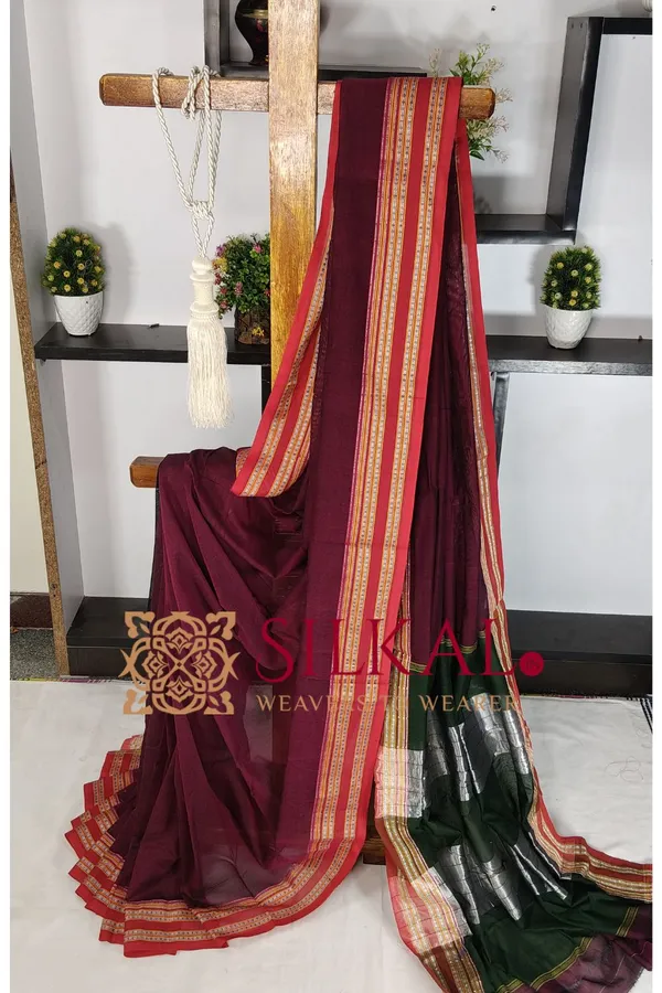 ILKAL_NIB_Cotton_Gomi_Border_Saree_SKL03421