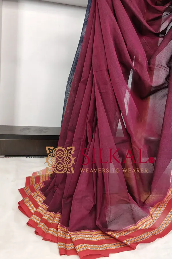 ILKAL_NIB_Cotton_Gomi_Border_Saree_SKL03421