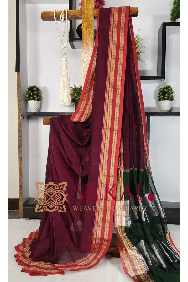 ILKAL_NIB_Cotton_Gomi_Border_Saree_SKL03421