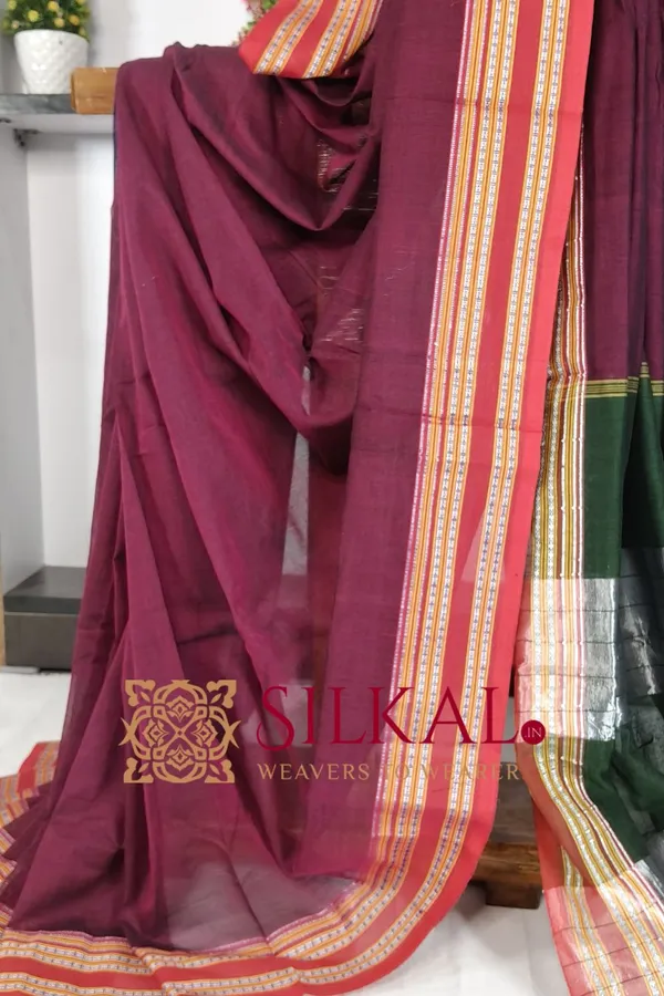 ILKAL_NIB_Cotton_Gomi_Border_Saree_SKL03421