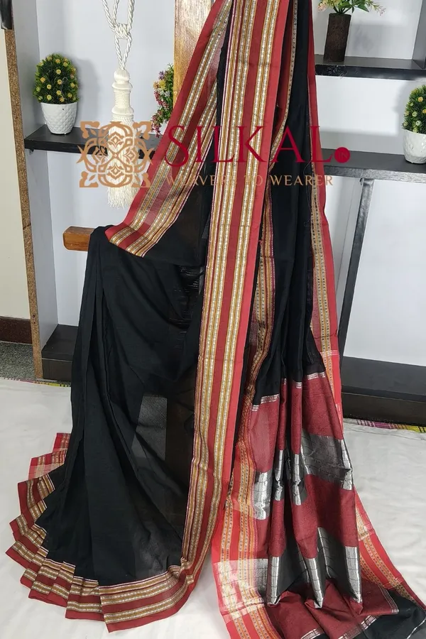 ILKAL_NIB_Cotton_Gomi_Border_Saree_SKL03423