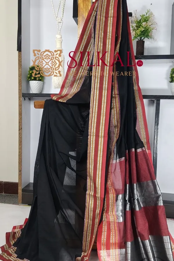 ILKAL_NIB_Cotton_Gomi_Border_Saree_SKL03423