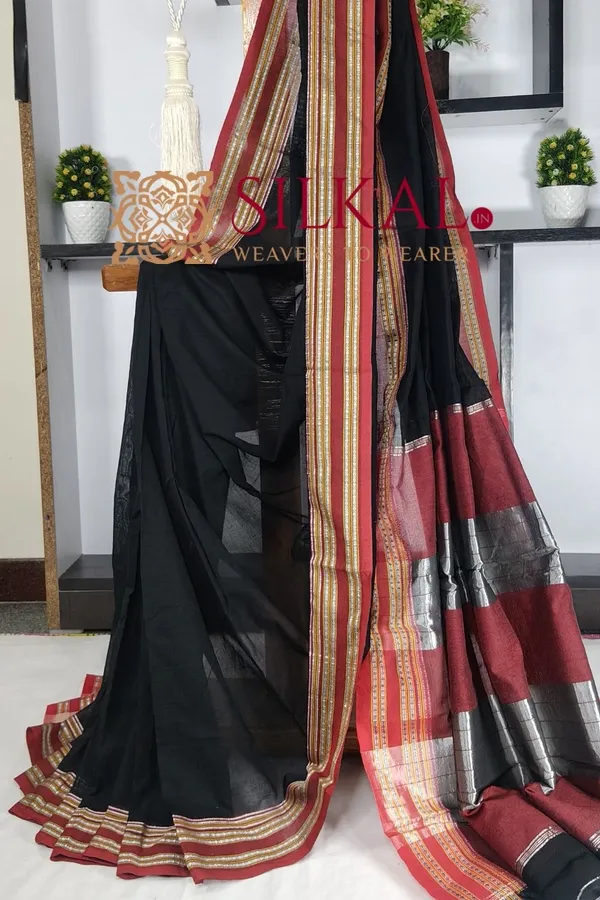 ILKAL_NIB_Cotton_Gomi_Border_Saree_SKL03423
