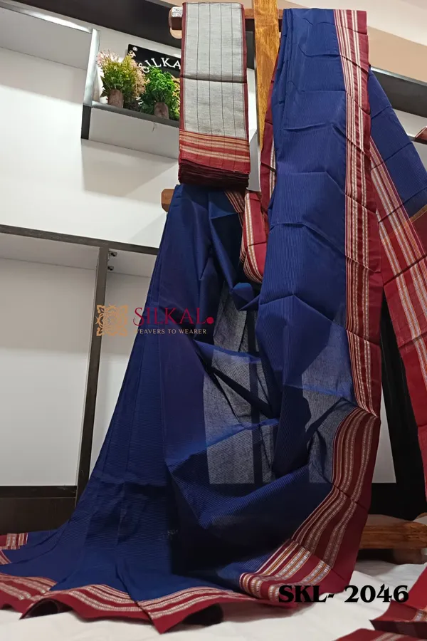 ILKAL_VISCOSE_SILK_KADDI_SAREE_WITH_GOMI_BORDER_SKL3072