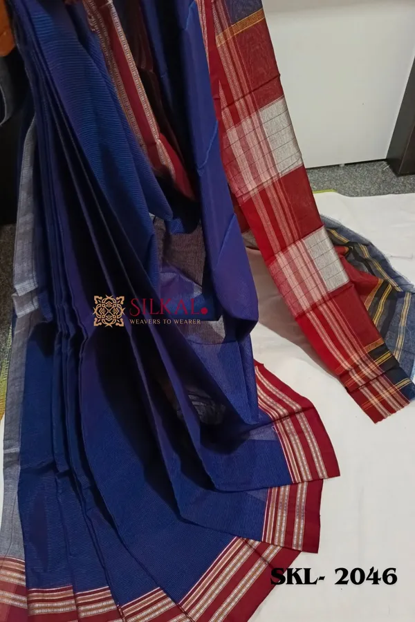 ILKAL_VISCOSE_SILK_KADDI_SAREE_WITH_GOMI_BORDER_SKL3072