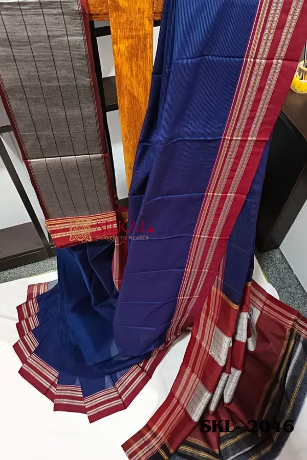 ILKAL_VISCOSE_SILK_KADDI_SAREE_WITH_GOMI_BORDER_SKL3072