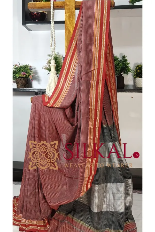ILKAL_VISCOSE_SILK_KADDI_SAREE_WITH_GOMI_BORDER_SKL03377
