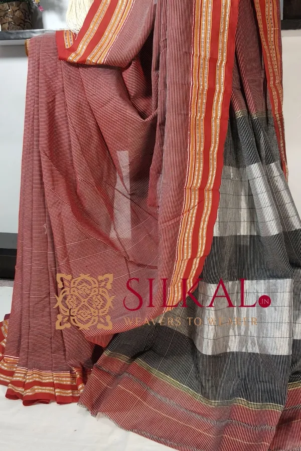 ILKAL_VISCOSE_SILK_KADDI_SAREE_WITH_GOMI_BORDER_SKL03377