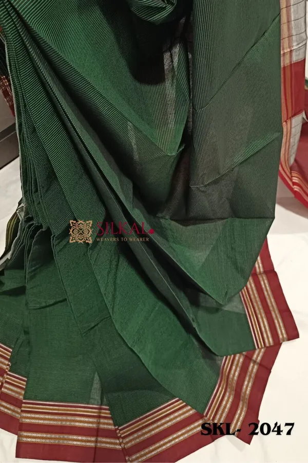 Ilkal_Viscose_Silk_Kaddi_Saree_With_Gomi_Border_Saree_Code-_SKL1304