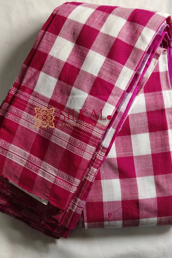 Ilkal_Big_Checks_Cotton_Silk_Gayatri_Border_Saree_SKL2000