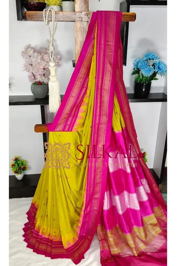 Ilkal_Buta_Cotton_Silk_Temple_Saree_SKL03850