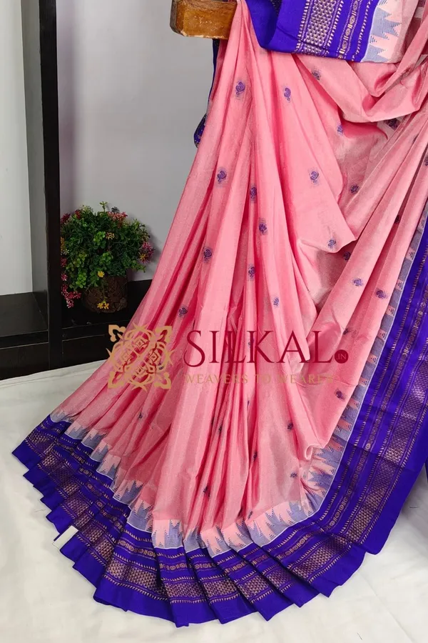 Ilkal_Buta_Cotton_Silk_Temple_Saree_SKL03894