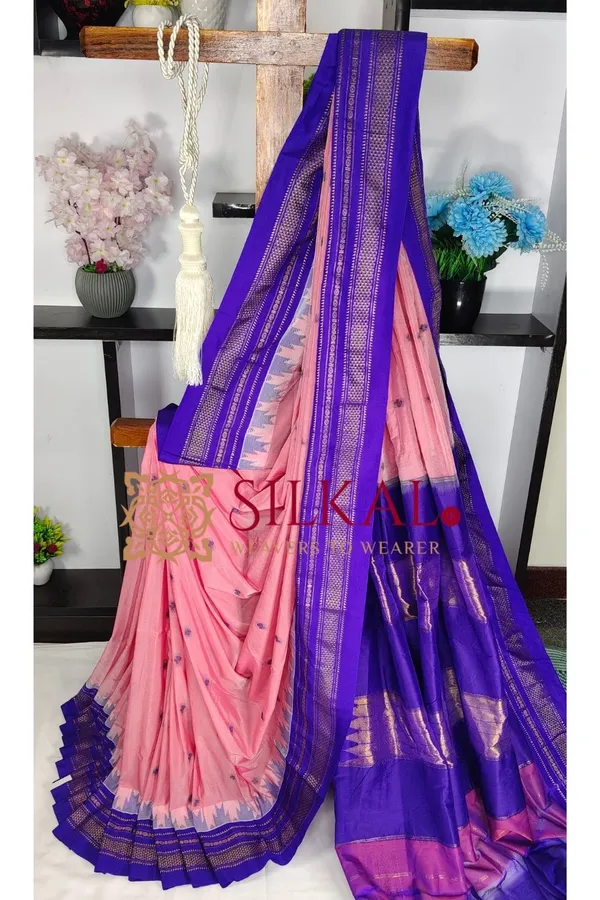 Ilkal_Buta_Cotton_Silk_Temple_Saree_SKL03894