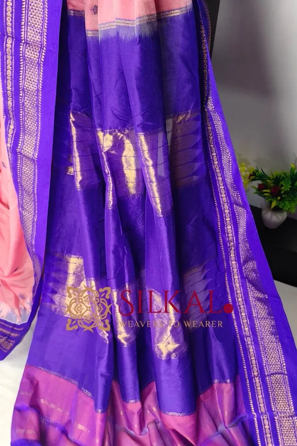 Ilkal_Buta_Cotton_Silk_Temple_Saree_SKL03894