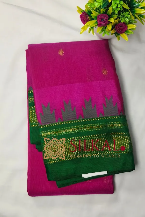 Ilkal_Buta_Cotton_Silk_Temple_Saree_SKL03895