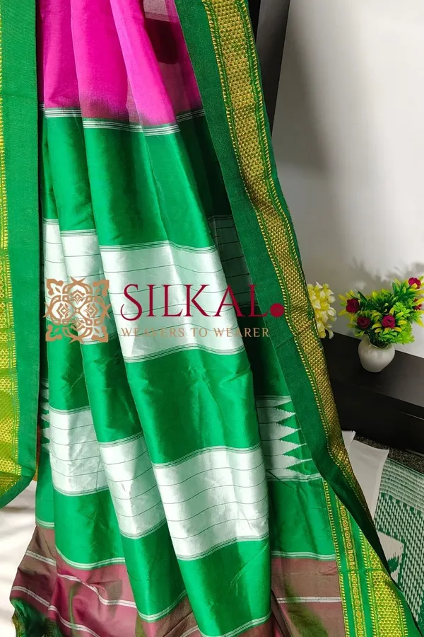 Ilkal_Buta_Cotton_Silk_Temple_Saree_SKL03895