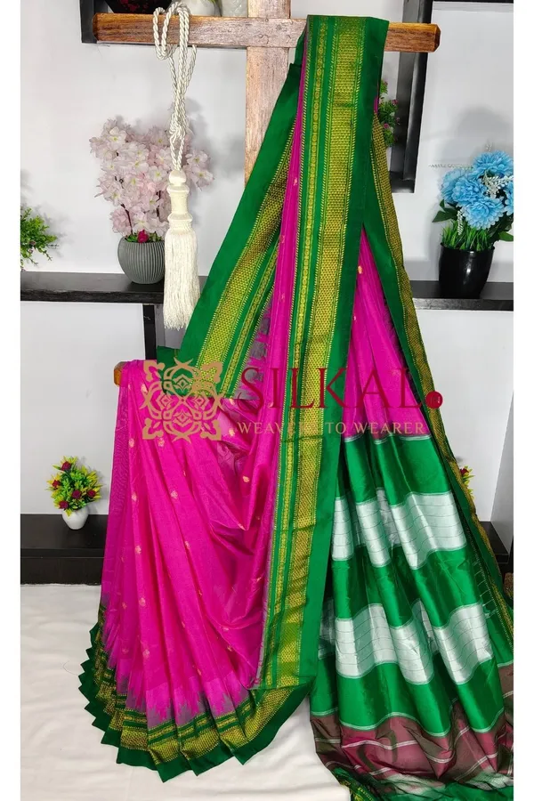 Ilkal_Buta_Cotton_Silk_Temple_Saree_SKL03895