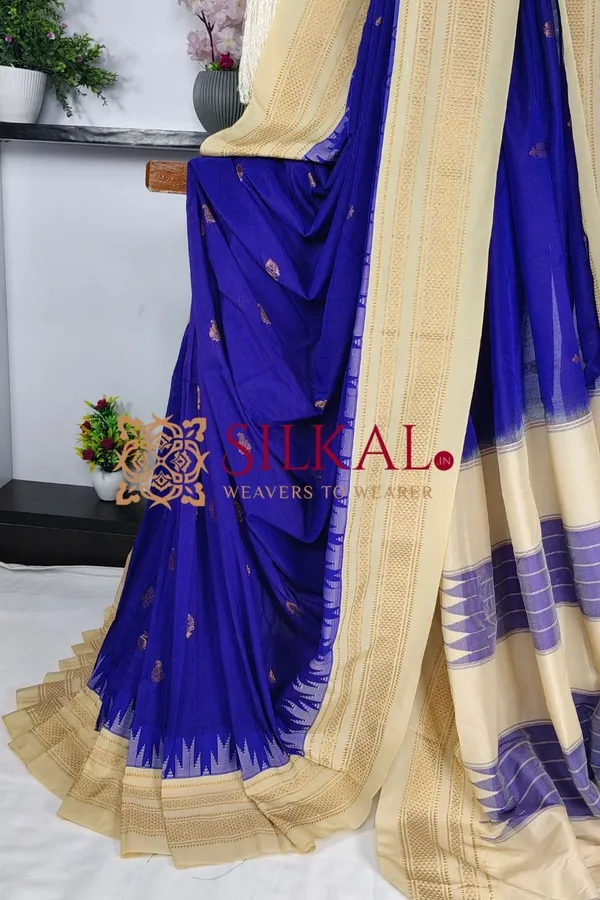Ilkal_Buta_Cotton_Silk_Temple_Saree_SKL03896