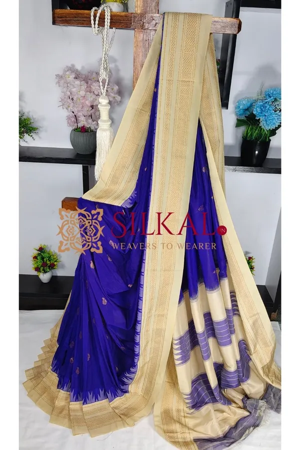 Ilkal_Buta_Cotton_Silk_Temple_Saree_SKL03896