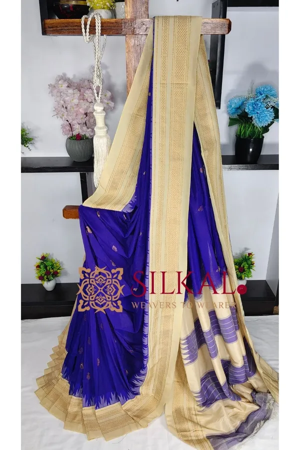 Ilkal_Buta_Cotton_Silk_Temple_Saree_SKL03896
