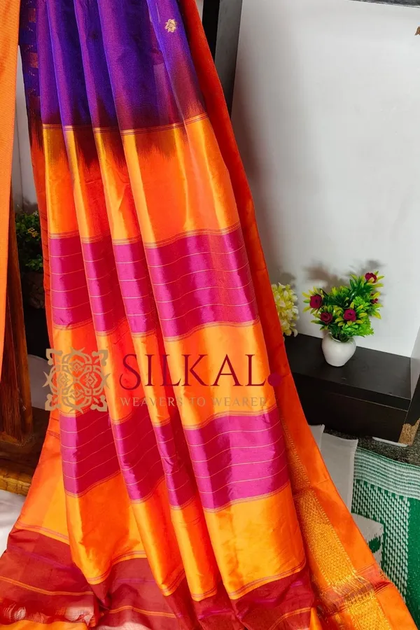 Ilkal_Buta_Cotton_Silk_Temple_Saree_SKL03897
