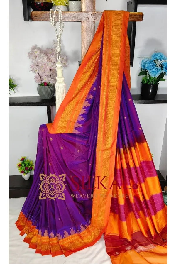 Ilkal_Buta_Cotton_Silk_Temple_Saree_SKL03897