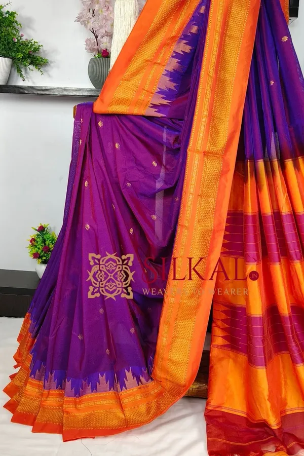 Ilkal_Buta_Cotton_Silk_Temple_Saree_SKL03897