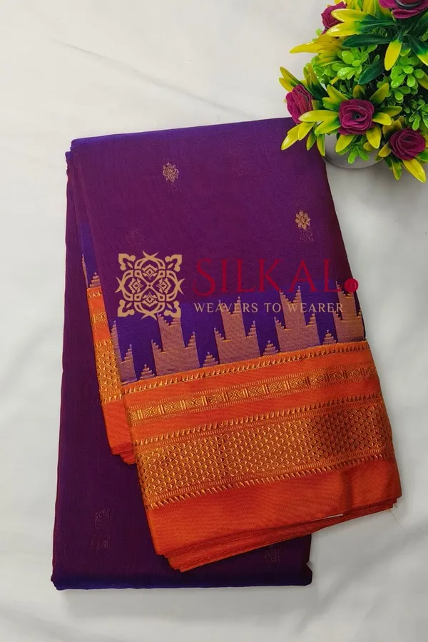 Ilkal_Buta_Cotton_Silk_Temple_Saree_SKL03897