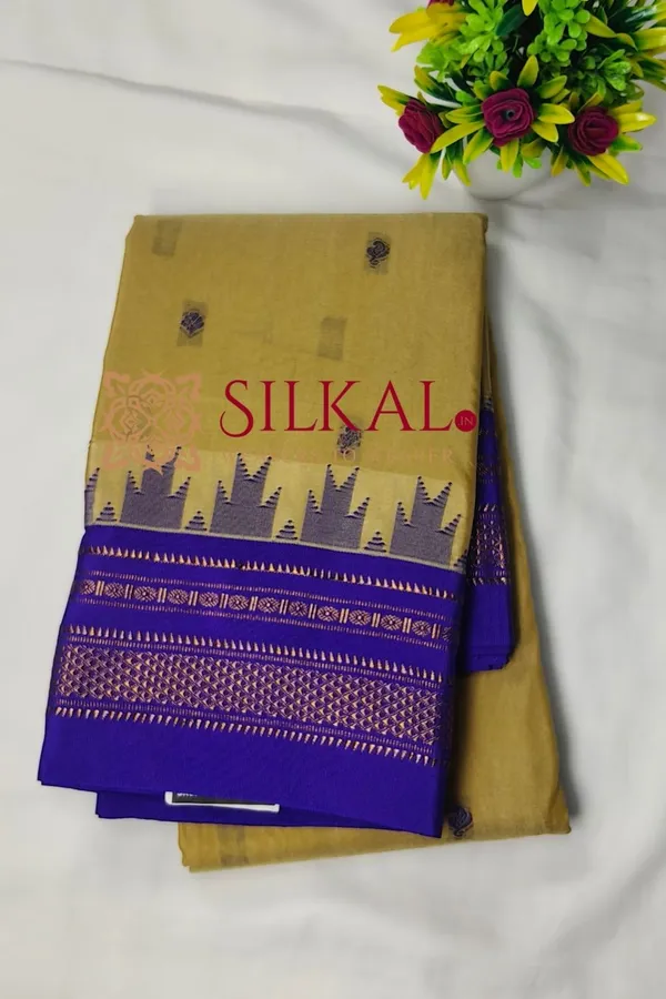 Ilkal_Buta_Cotton_Silk_Temple_Saree_SKL03898