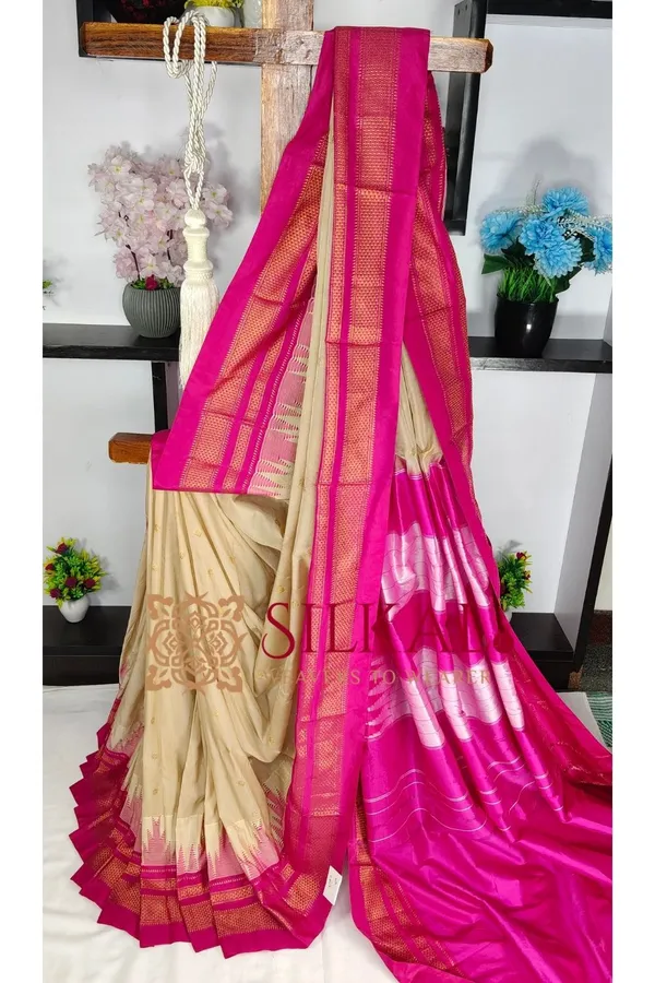 Ilkal_Buta_Cotton_Silk_Temple_Saree_SKL03901