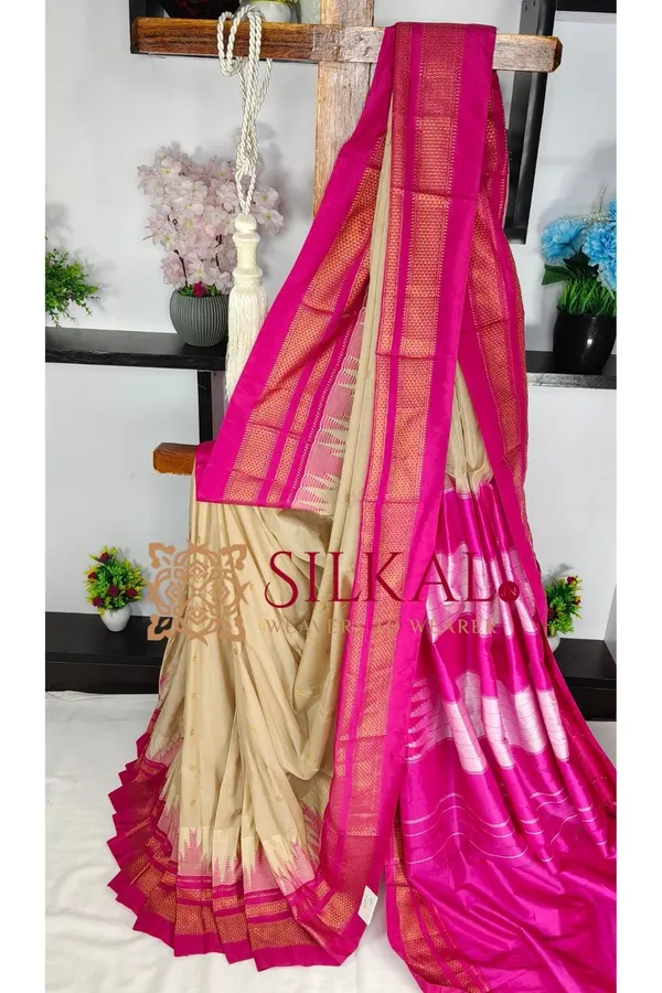 Ilkal_Buta_Cotton_Silk_Temple_Saree_SKL03901