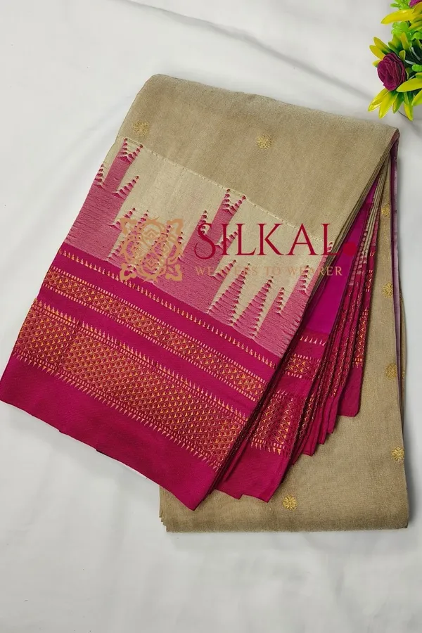 Ilkal_Buta_Cotton_Silk_Temple_Saree_SKL03901