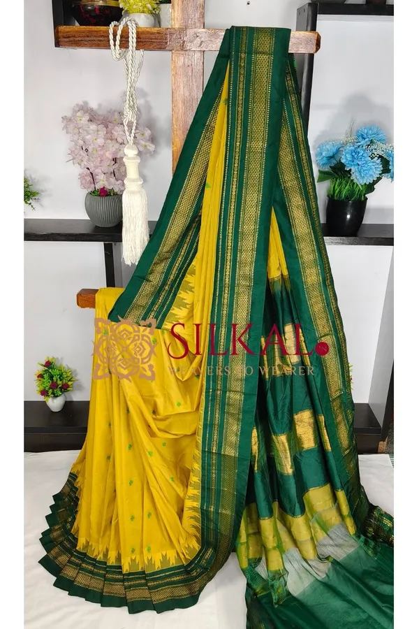 Ilkal_Buta_Cotton_Silk_Temple_Saree_SKL03904