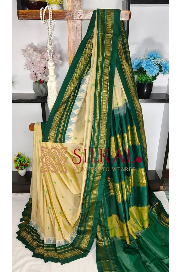 Ilkal_Buta_Cotton_Silk_Temple_Saree_SKL03905